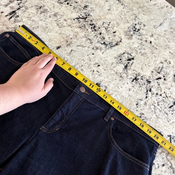 Eileen Fisher Cotton Stretch Denim Straight Jean 18 f19bd Easy Fit Ankle Length - Picture 9 of 14